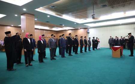 Pada Kepemimpinan Tri dan Bobihoe, Perdana 19 Pejabat Eselon II di Rotasi