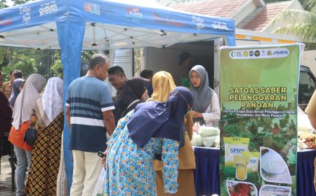 Satgas Pangan Polres Lampung Selatan Selenggarakan Pasar Murah di Polsek Kalianda