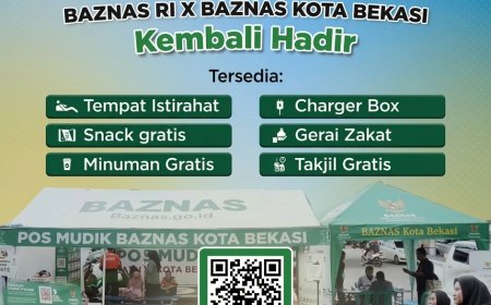 Bantu Pemudik, BAZNAS Dirikan Posko Siaga Mudik di Kota Bekasi