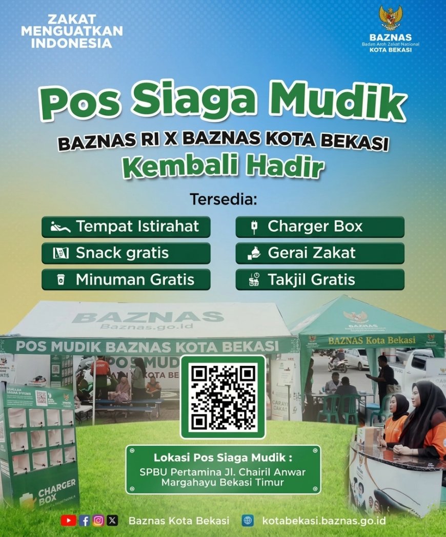 Bantu Pemudik, BAZNAS Dirikan Posko Siaga Mudik di Kota Bekasi