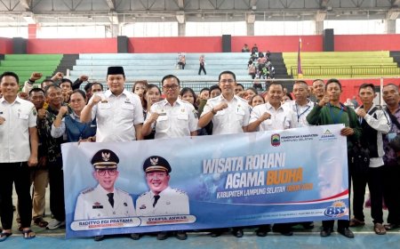 Pemkab Lampung Selatan Terbangkan 90 Peserta Wisata Rohani, Bukti Nyata Harmoni di Bumi Khagom Mufakat