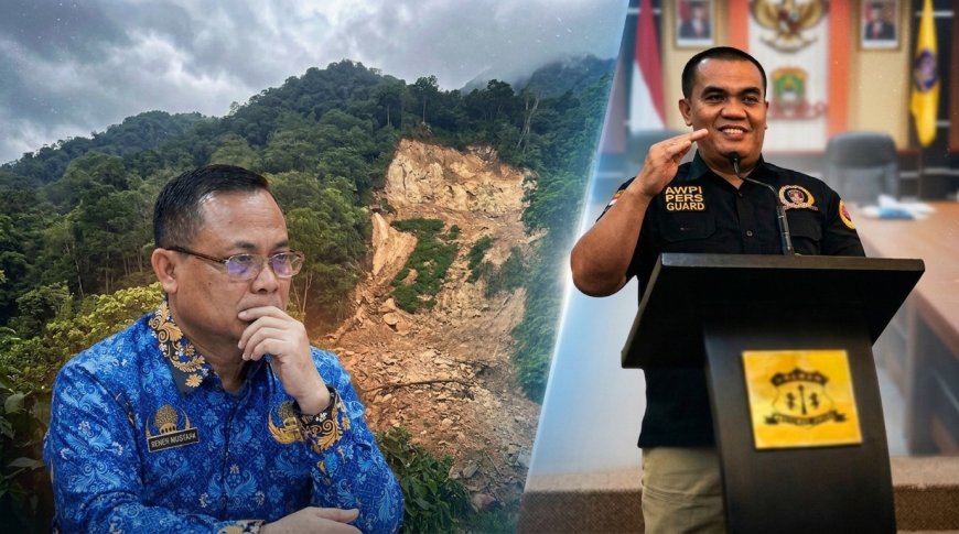 KETUA AWPI LAMSEL FERY DUKUNG PENUH TOKOH ADAT SIKAPI LONGSOR HUTAN LINDUNG