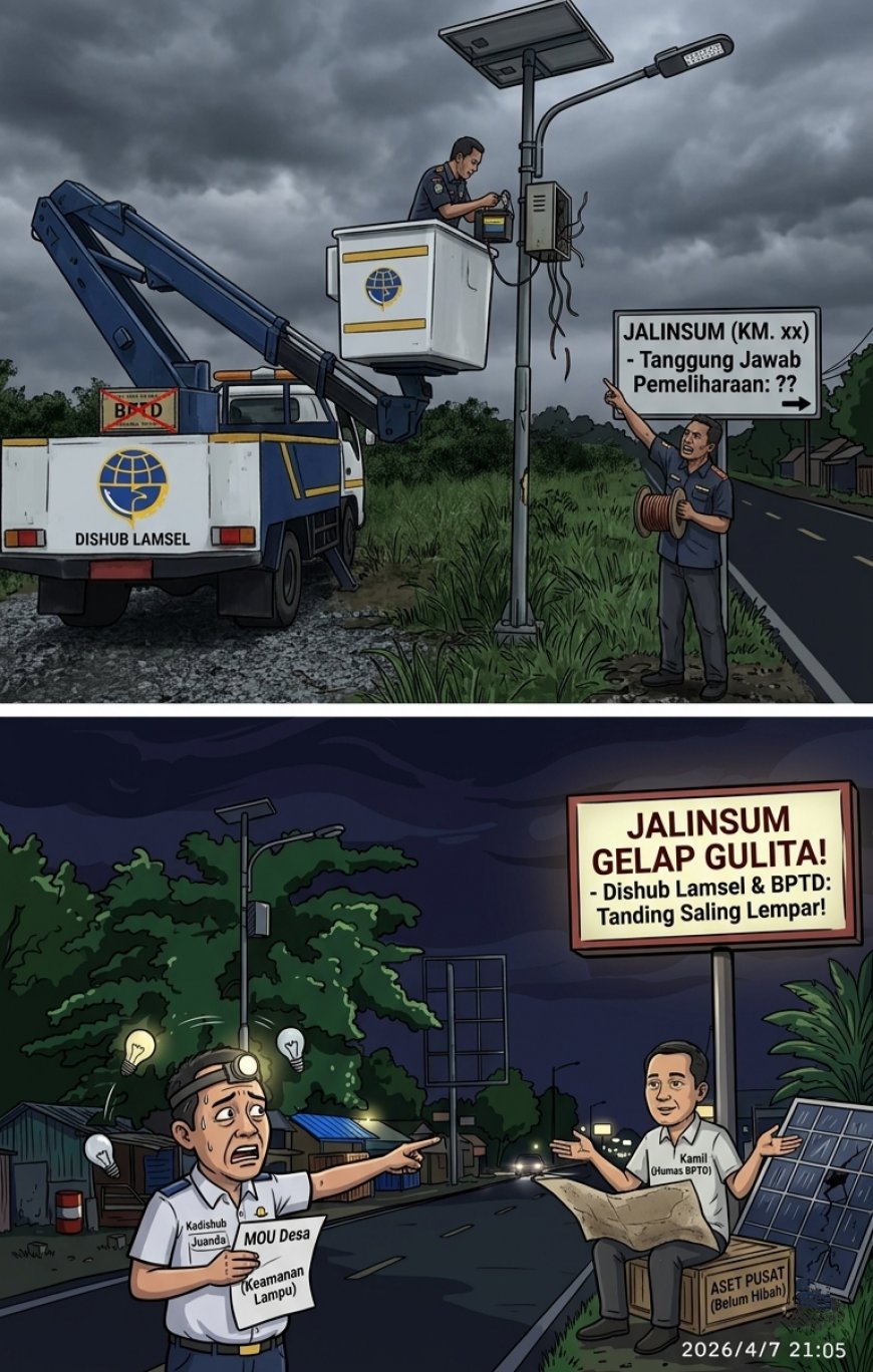 JALINSUM GELAP GULITA, Dishub Lamsel dan BPTD Saling Lempar Kewenangan