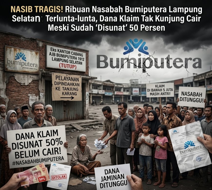 NASIB TRAGIS Ribuan Nasabah Bumiputera Lampung Selatan Terlunta-lunta, Dana Klaim Tak Kunjung Cair Meski Sudah 'Disunat' 50 Persen