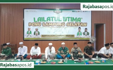 Mempererat Barisan di Bawah Panji NU, PCNU Lampung Selatan Gelar Lailatul Ijtima’ Penuh Khidmat
