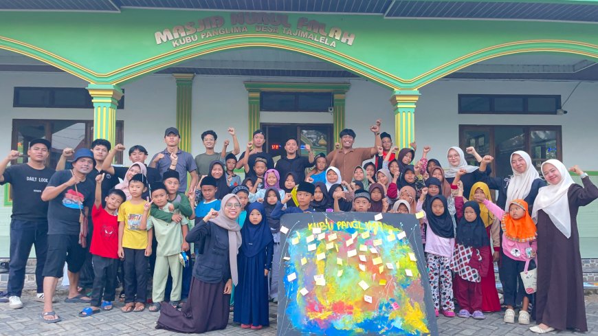 Aksi Kolosal Komunitas dan Mahasiswa Sulap Desa Tajimalela Jadi Panggung Mimpi Anak-Anak