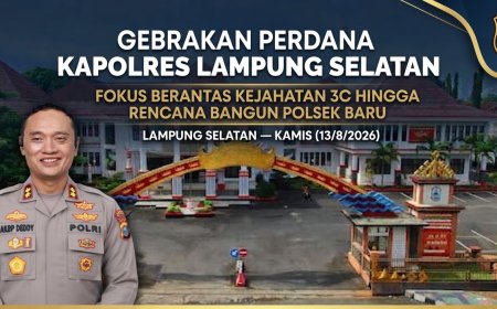 Gebrakan Perdana Kapolres Lampung Selatan: Fokus Berantas Kejahatan 3C hingga Rencana Bangun Polsek Baru