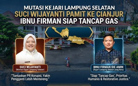 Mutasi Kejari Lampung Selatan: Suci Wijayanti Pamit ke Cianjur, Ibnu Firman Siap Tancap Gas