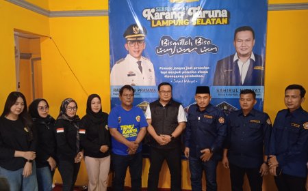 Kunjungan Perdana Wahrul Fauzi Silalahi ke Lamsel, Karang Taruna Gaspol Siap Guncang ‘Rajabasa Summit 2026