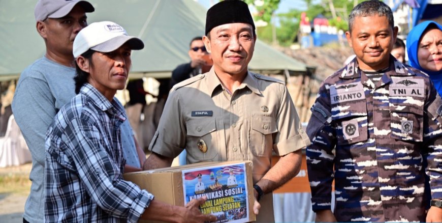 Lanal Lampung & Pemkab Lamsel Bersatu Padu Gelar Baksos Akbar di Dermaga Bom