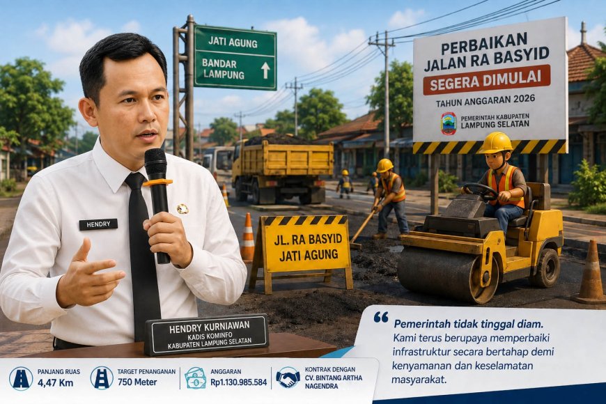 Jalan RA Basyid Lamsel Segera Mulus, Pemkab Kucurkan Rp1,1 Miliar
