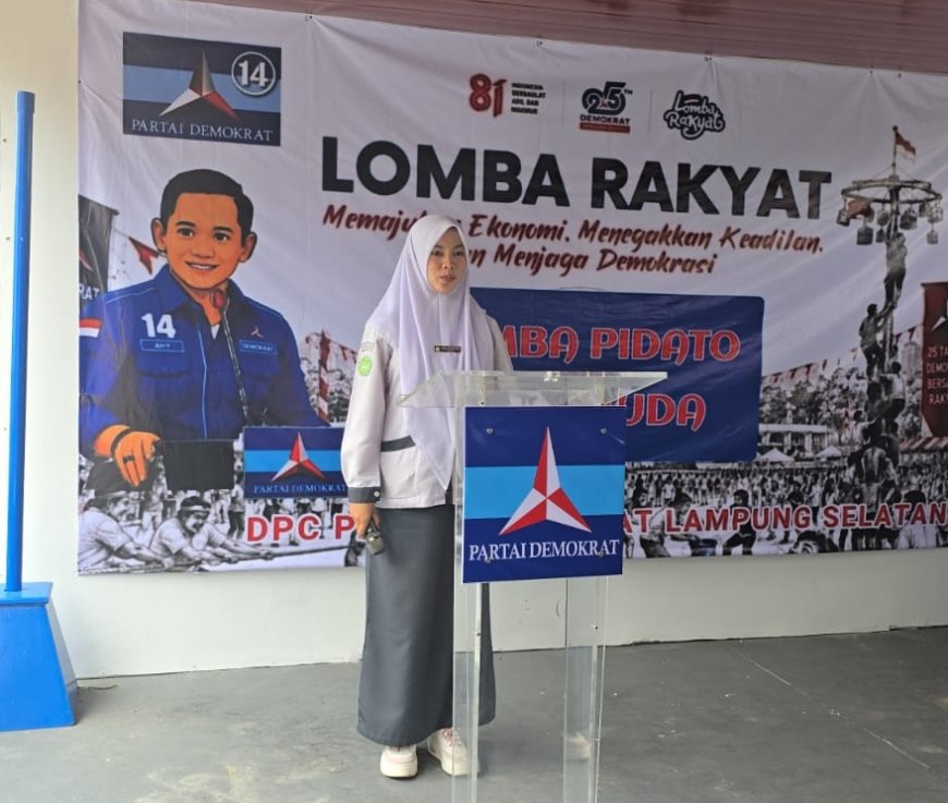 Gebrakan Demokrat Lamsel: 12 Pelajar Adu Gengsi di Lomba Pidato AHY Muda