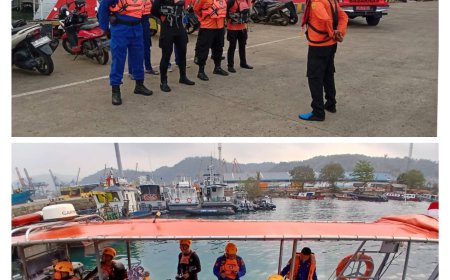 TIM SAR GABUNGAN DIBAWAH KOMANDO POLDA LAMPUNG SISIR SELAT SUNDA, TARGET TEMUKAN 5 JURNALIS DAN 3 KRU KAPAL YANG HILANG KONTAK