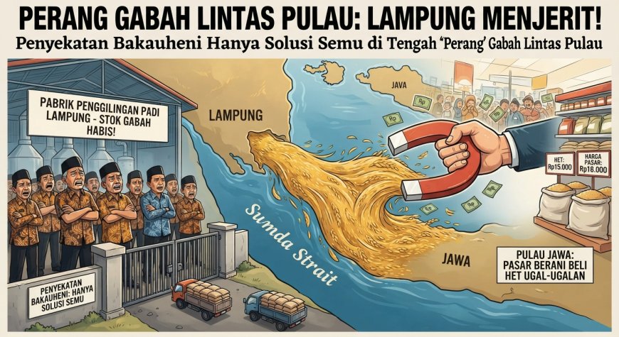 Pabrik Beras Lampung Menjerit: Penyekatan Bakauheni Hanya Solusi Semu di Tengah "Perang" Gabah Lintas Pulau