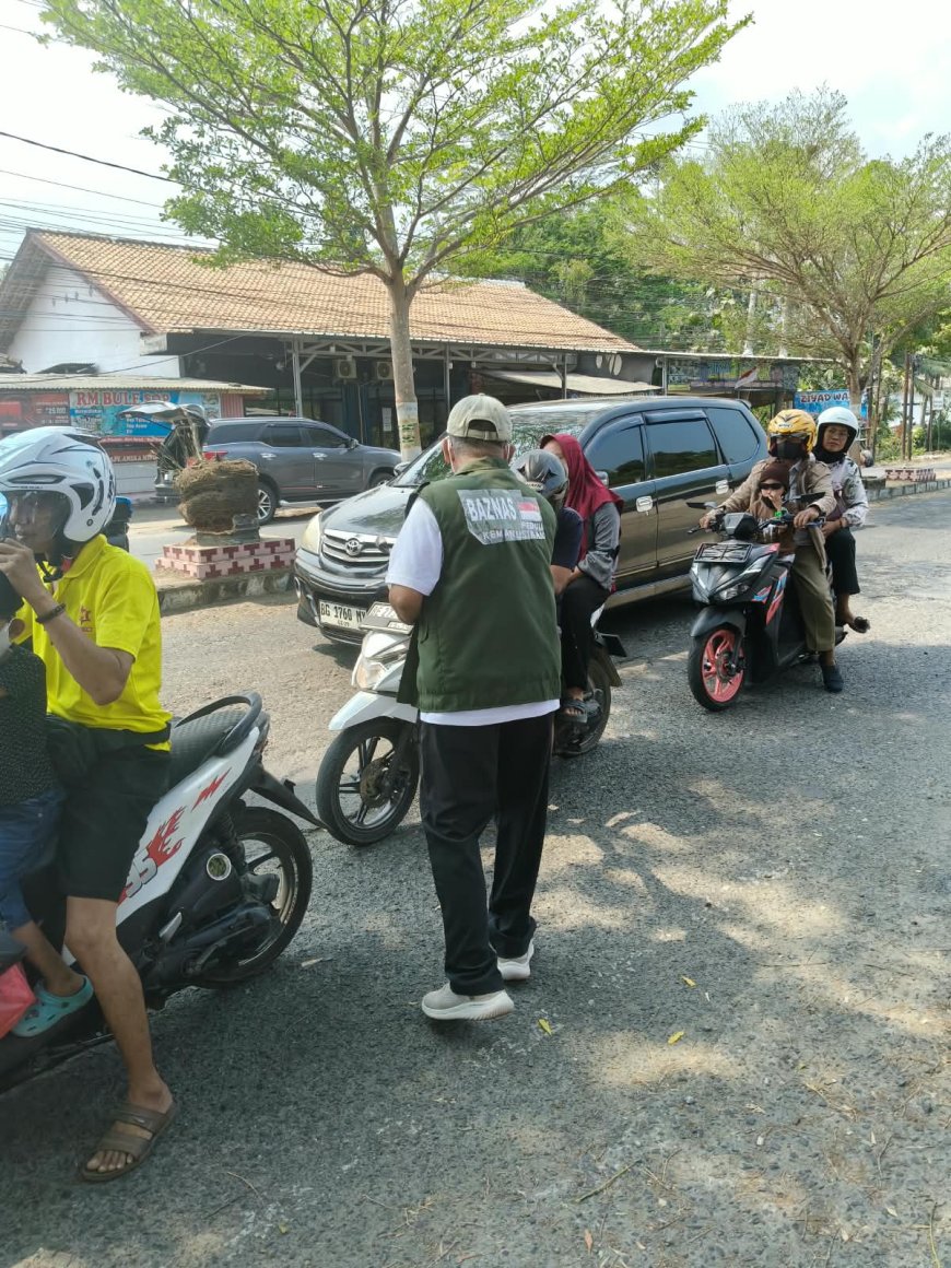 BAZNAS LAMPUNG SELATAN GERAK CEPAT, 3.000 MASKER DISIKAT HABIS DI JALANAN